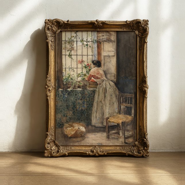 Poster Valenciana a la Reja | Joaquín Sorolla (Criador carregado)