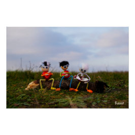 Pôster Valentijn bankje met fubby liefde's humor.