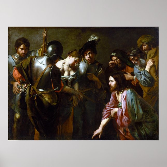 Poster Valentin de Boulogne Cristo e Adulteress (Frente)