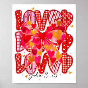 Poster Valentine Amou John 3_16 Jesus Cruz Cristã Gi