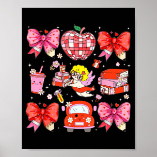 Poster Valentine Cupid Coquette Pink Bow Apple Books Teac