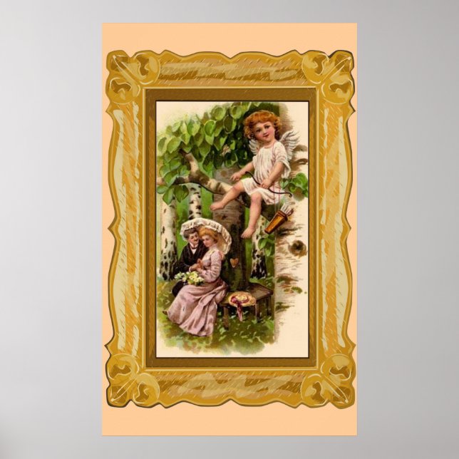 Poster Valentine Date And Cupid (Frente)