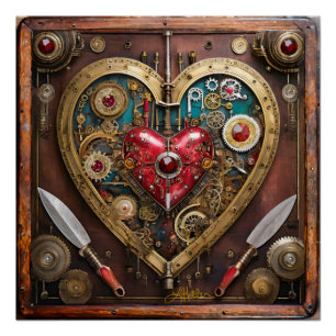 Pôster Valentine Guerreiro Steampunk Rubis e Adagas