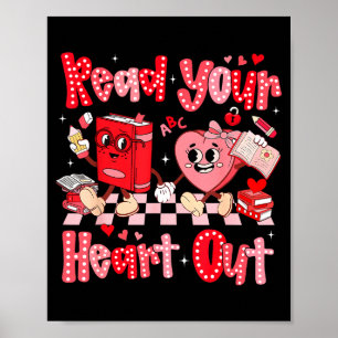 Poster Valentine Retro Leia Seu Coração Professor Menina