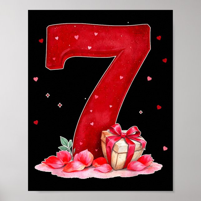 Poster Valentine’s Day 67 Filled With Heart Funny Six Sev (Frente)