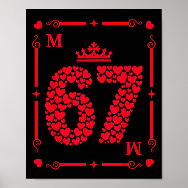 Poster Valentine’s Day 67 Filled With Hearts Card Six Sev (Frente)