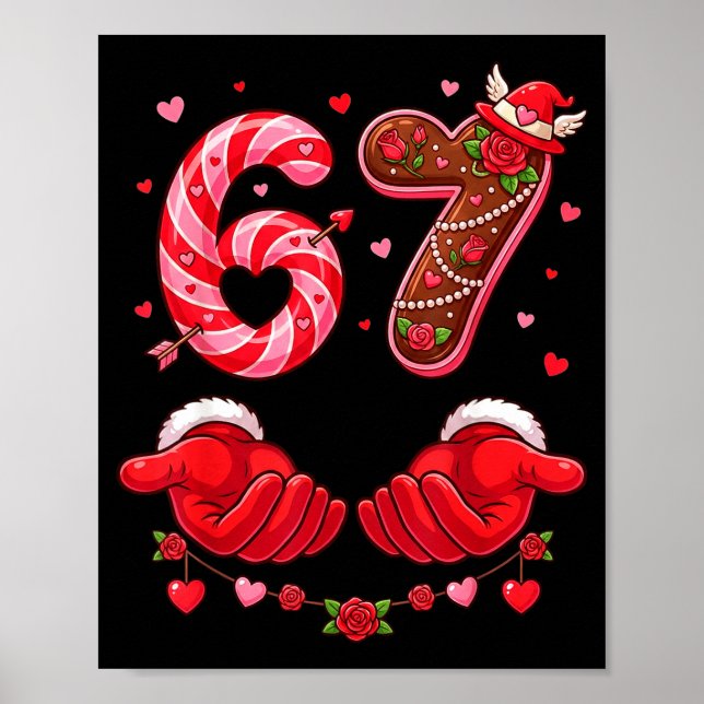 Poster Valentine's Day 67 Hilarious Six Seven Love Meme F (Frente)