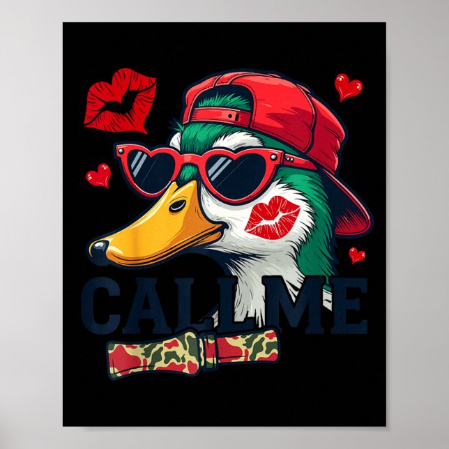 Poster Valentine's Day Duck Hunting Camo Call Me Toddler  (Frente)