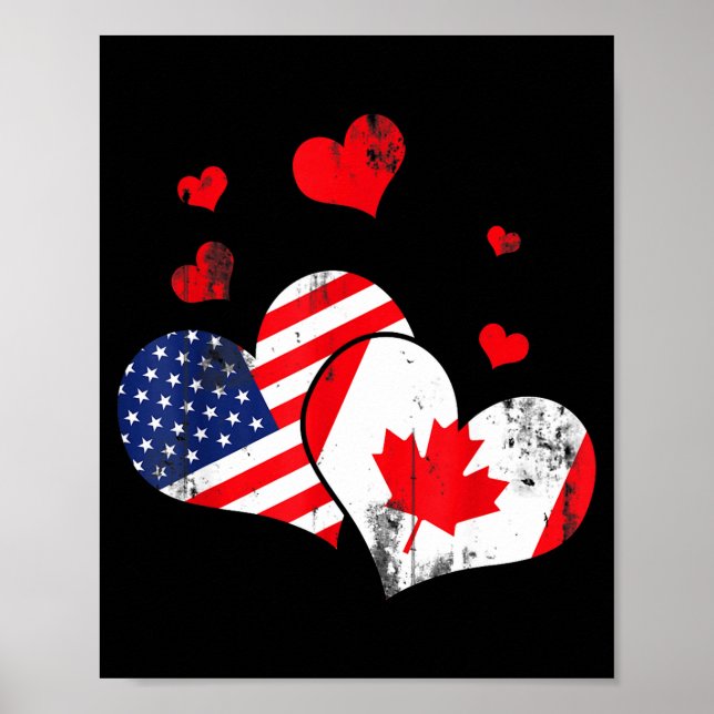Poster Valentine's Day Gift Maple Leaf Canada  (Frente)