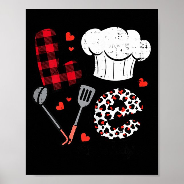 Poster Valentines Day Love Lunch Lady Life School Cafeter (Frente)