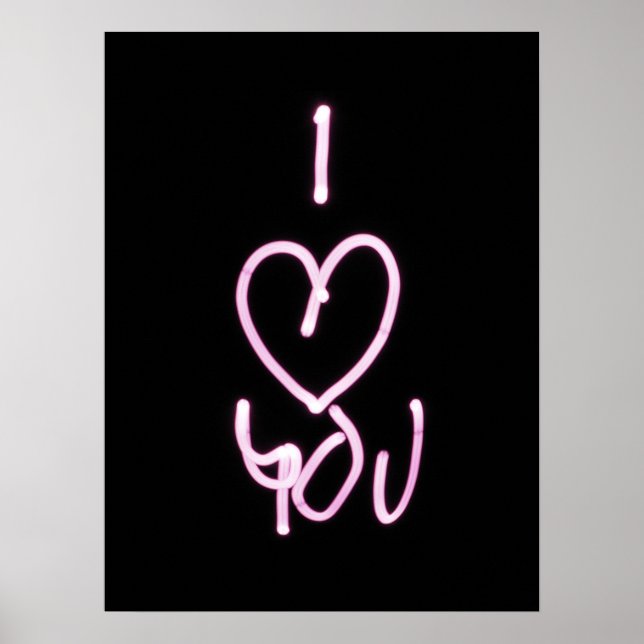 Poster Valentines Day Love U Typographic Image Quote Art  (Frente)