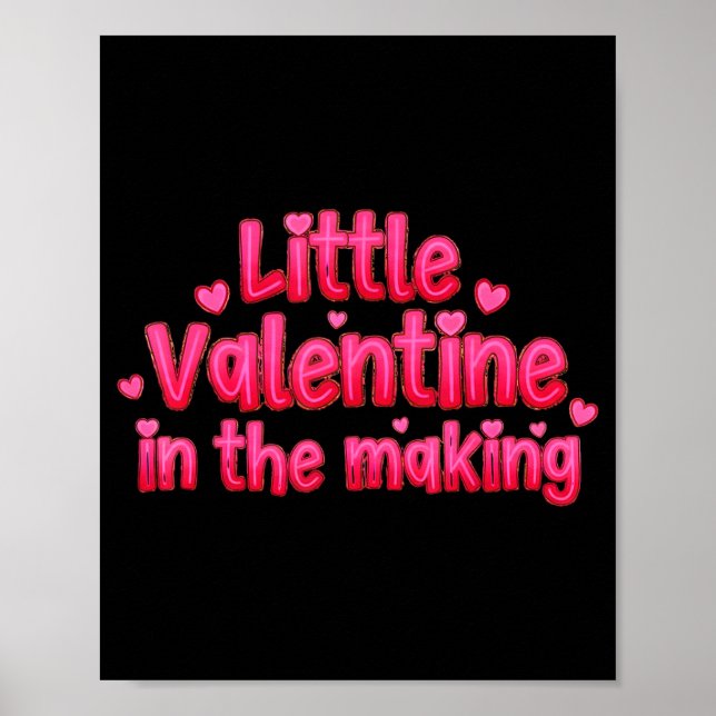 Poster Valentines Day Pregnancy Announcement Little Valen (Frente)
