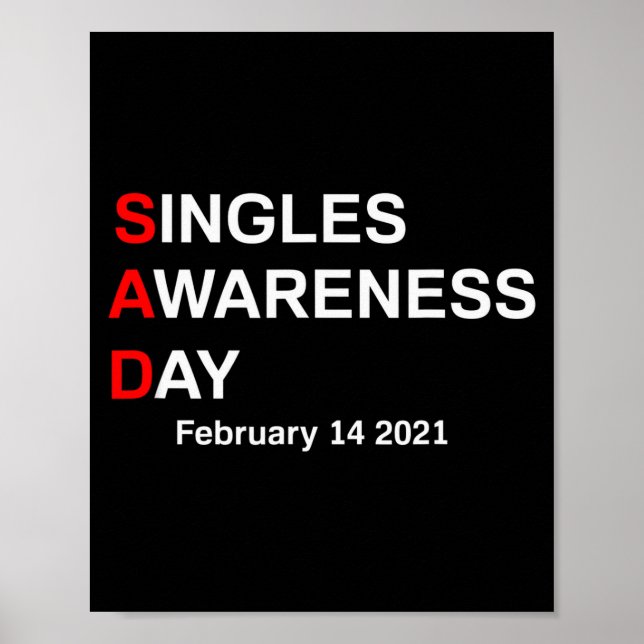 Poster Valentines Singles Awareness Day  (Frente)