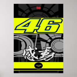 Poster valentino rossi, lenda do moto gp, o doutor 46,