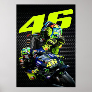 Poster valentino rossi, lenda do moto gp, o doutor 46,