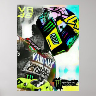 Poster valentino rossi, lenda do moto gp, o doutor 46,