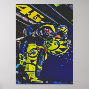 Poster valentino rossi, lenda do moto gp, o doutor 46,