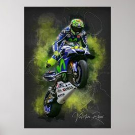 Poster valentino rossi, lenda do moto gp, o doutor 46,