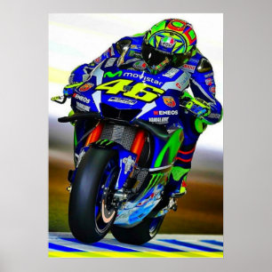 Poster valentino rossi, lenda do moto gp, o doutor 46,