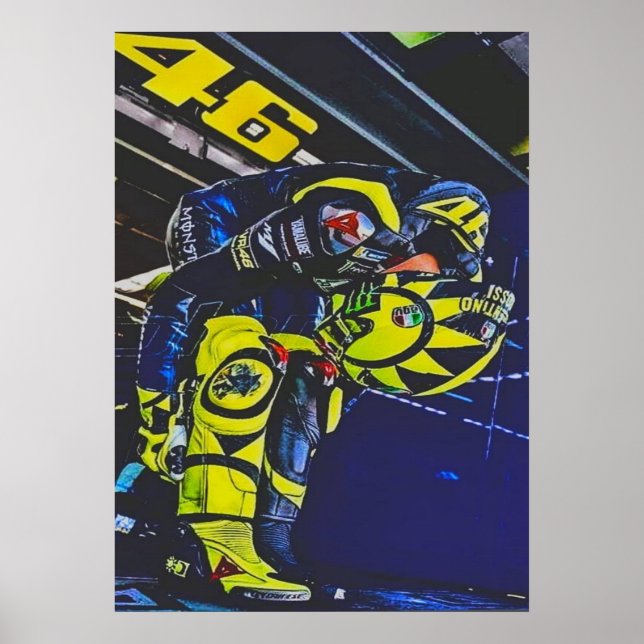Poster valentino rossi, moto gp legend,    the doctor 46, (Frente)