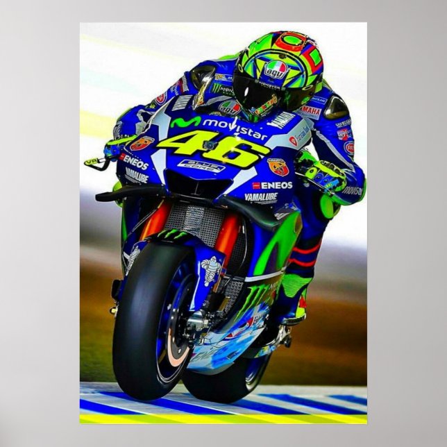 Poster valentino rossi, moto gp legend,    the doctor 46, (Frente)