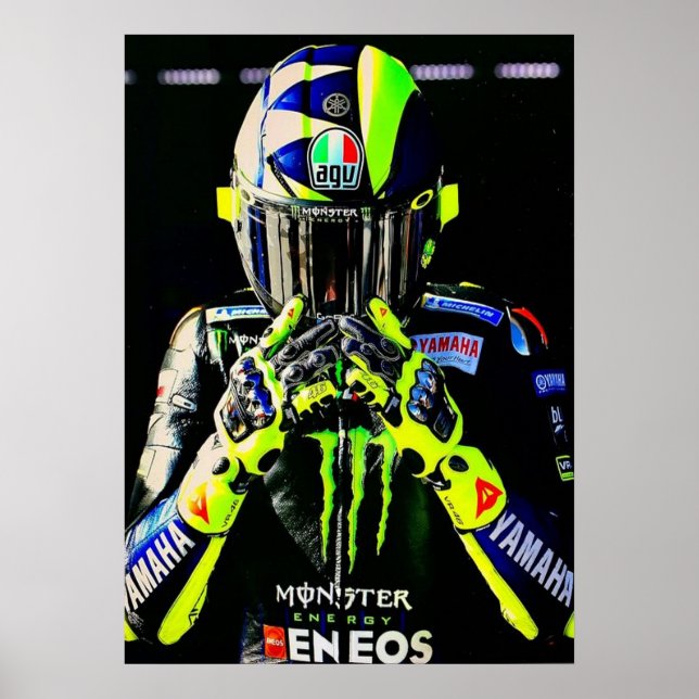 Poster valentino rossi, moto gp legend,    the doctor 46, (Frente)