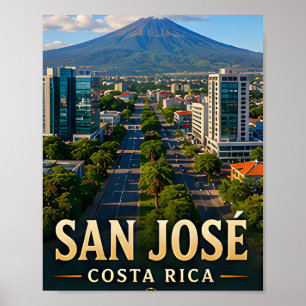 Poster Vales Verdes de San José e Beleza Costarriquenha