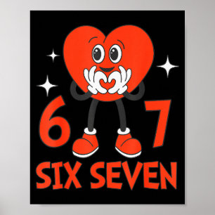 Poster Valesquinhas Engraçadas Seis Sete Corações 6 7 Mem