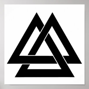 Pôster Valknut - preto