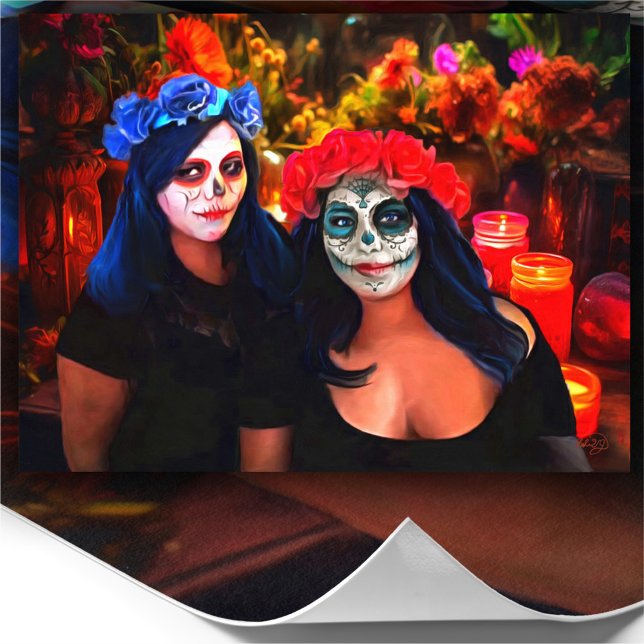 Poster Vallarta Catrinas Flores e Velas 1718 Art Impressã (Criador carregado)