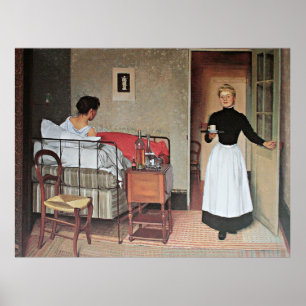 Poster Vallotton - O Paciente, pintura de arte