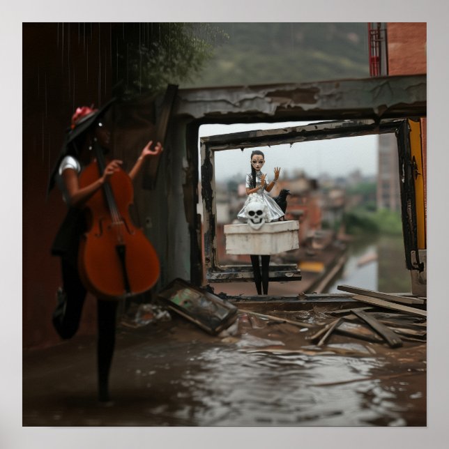 Poster Valor da Matriz de Arte AI Witchy (Frente)