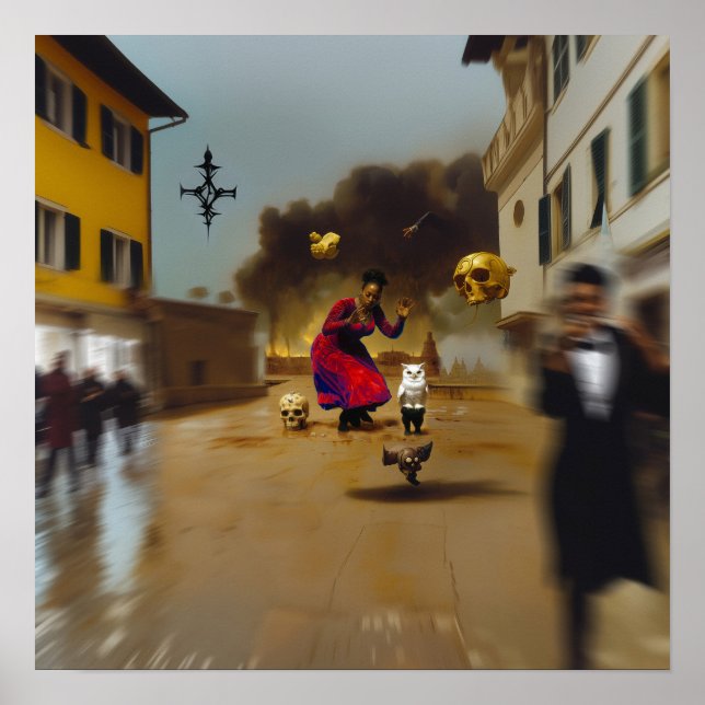 Poster Valor da Matriz de Arte AI Witchy de Intenção Mani (Frente)