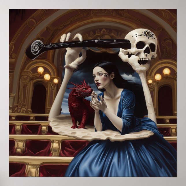 Poster Valor da Matriz de Arte AI Witchy de Intenção Mani (Frente)