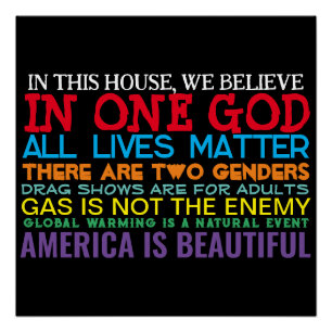 PÔSTER VALORES CONSERVADORES - POSTER GLOSSY