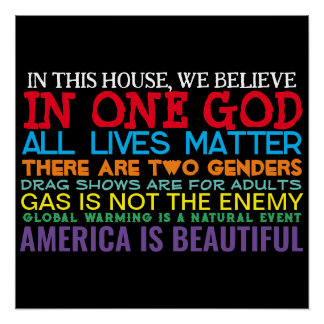 PÔSTER VALORES CONSERVADORES - POSTER GLOSSY