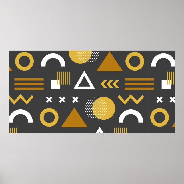 Poster Valores geométricos, design de padrão sem costura. (Frente)