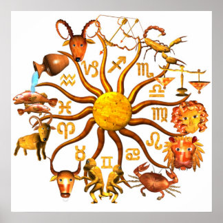 Pôster ValxArt lenha-zodiac-poster