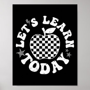 Poster Vamos Aprender Hoje Apple Xadrez De Volta à Escola