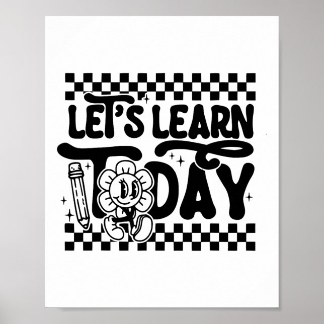 Poster Vamos Aprender Hoje Professor Aluno Primeiro Dia C (Frente)