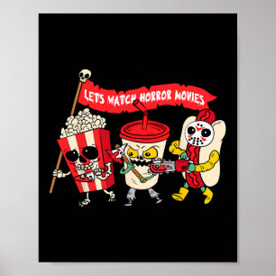 Poster Vamos Assistir Filmes Horrores Divertir Figurino D
