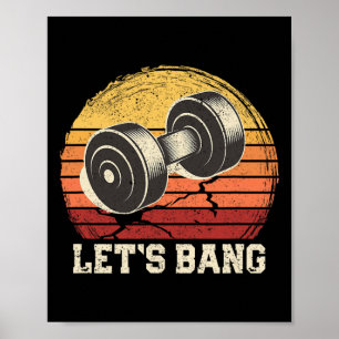 Poster Vamos Bang Funny Workout Gym Peso Motivacional
