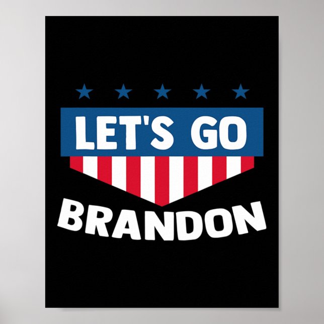 Poster Vamos Brandon Tee Engraçado Trendy Sarcastic Let#3 (Frente)