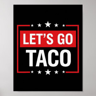 Poster Vamos Camiseta Taco Divertido Slogan Vamos Taco 
