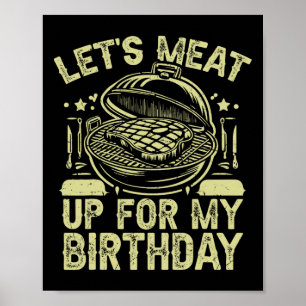 Poster Vamos Carne Para O Meu Festa De Churrasco De Anive