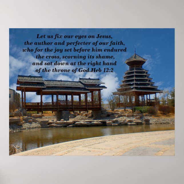 Poster Vamos consertar nossos olhos em Jesus (Frente)