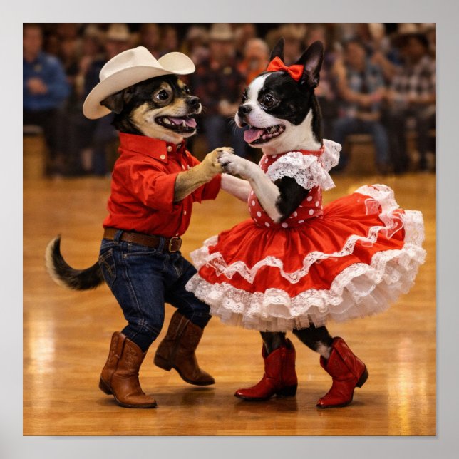 Poster "Vamos Dançar ao Quadrado!" (Frente)