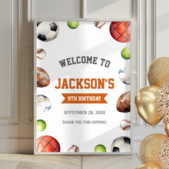 Poster Vamos de esportes tem sinal de boas-vindas ao Post (Criador carregado)