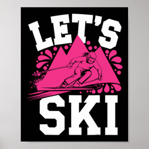 Poster Vamos De Esqui Humor De Inverno Esportes E Neve