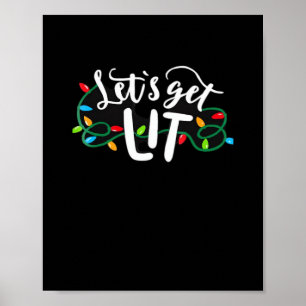 Poster Vamos De Pijamas Engraçado No Natal Cl